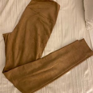 Faux suede leggings